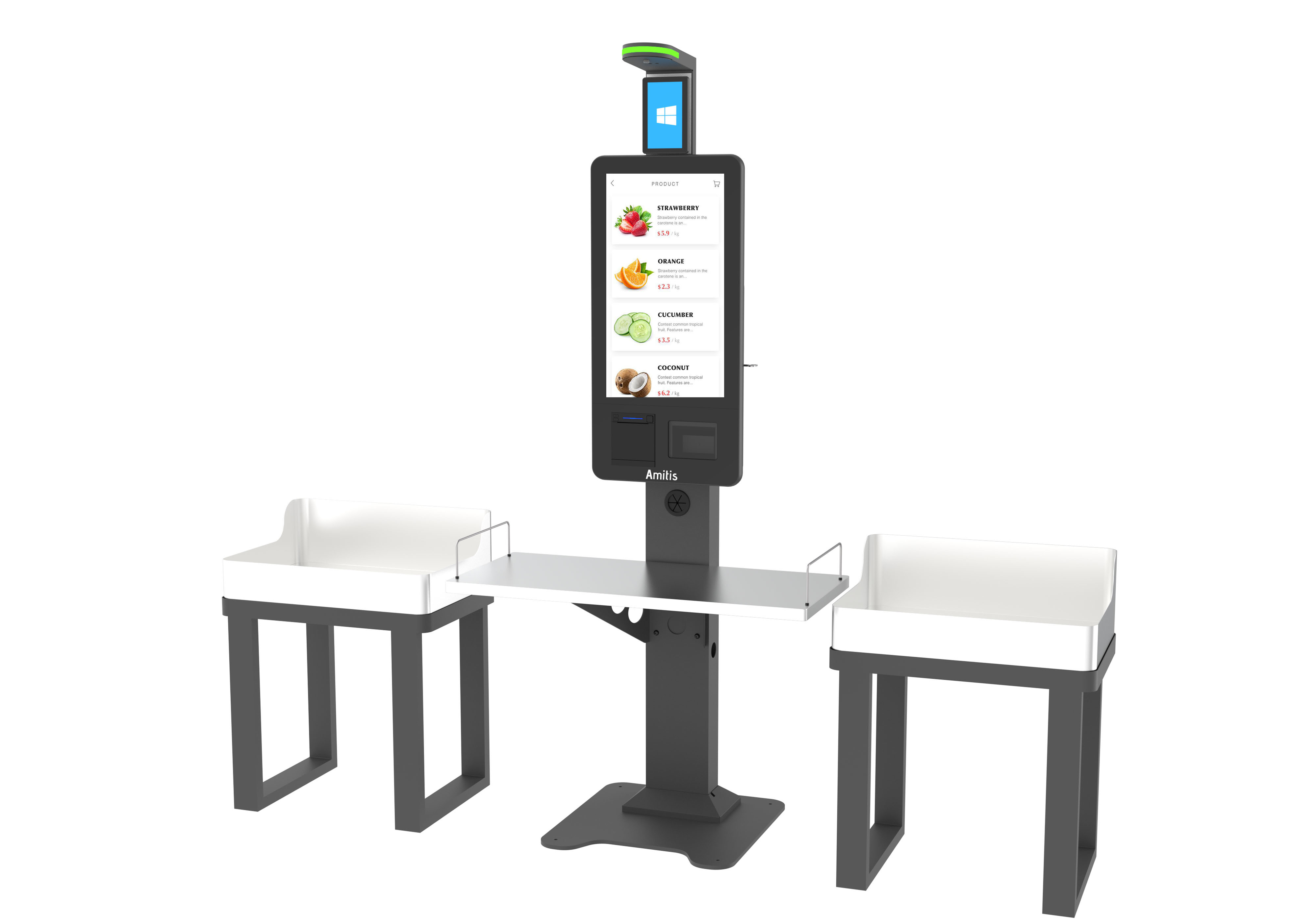 AK81 Self Service Terminal Kiosk N95 Processor For Small Business Retail