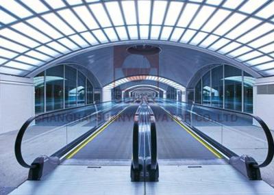 Auto Moving Walkway 0° Shopping Mall Conveyor Belt With VVVF Control Device