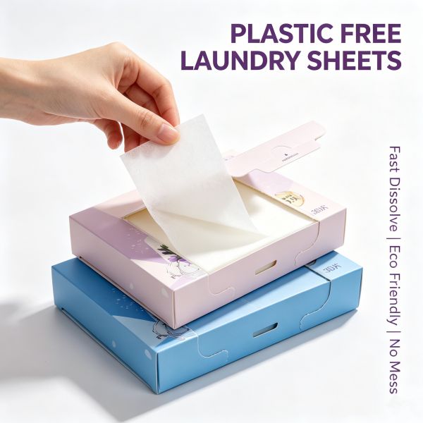 No Plastic Bottles! Commercial Eco Laundry Detergent Sheets Crush Stubborn Stains Easily