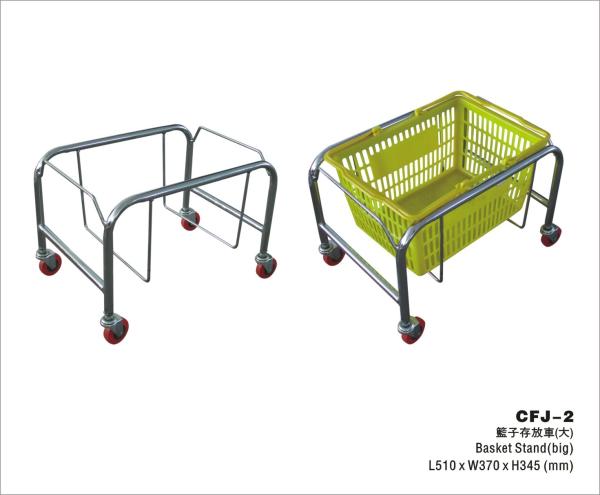 Small Basket Stand Retail Shop Equipment / Grocery Shopping Trolley Cart