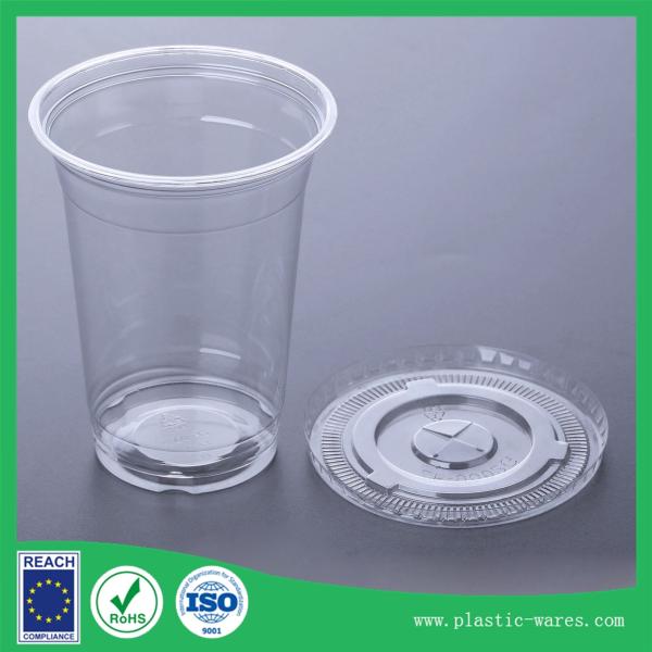 PET Plastic clean disposable drinking cup 420 ml for hotel or restaurant using