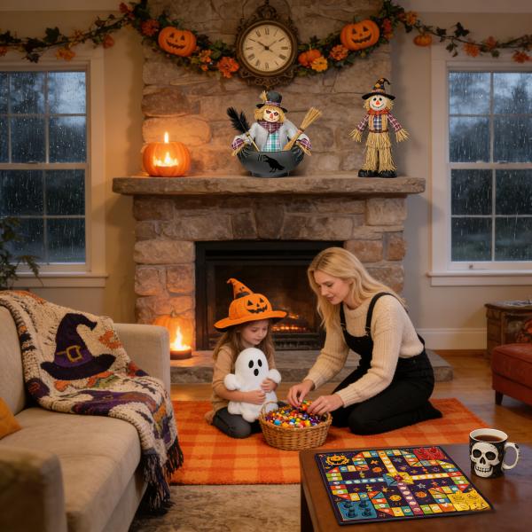 Waterproof Halloween Candy Bowl with Custom Color Paint and 25cm Size for Holiday Parties