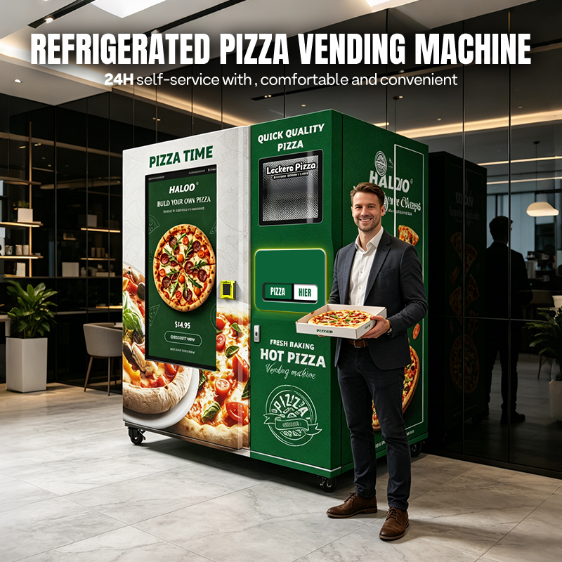 Pizza Vending Machine | 24-Hour Refrigerated, Smart Pickup and Dual-Mode Heating Unmanned Pizza Retail Equipment