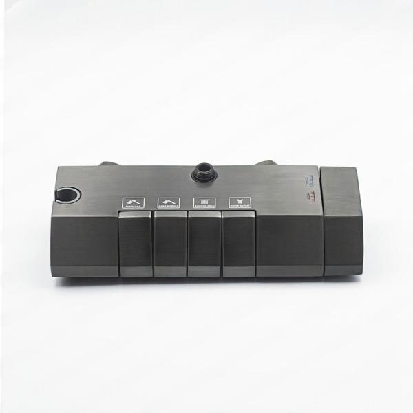 Modern Grey Piano Key Bathroom Shower System 4 - With Rain Shower And Massage Spray Modes Function