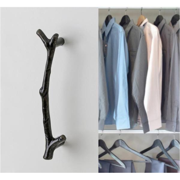 Wardrobe North European forest Drawer Handles And Knobs 96mm Black Dresser Pulls Grey Furniture Handles
