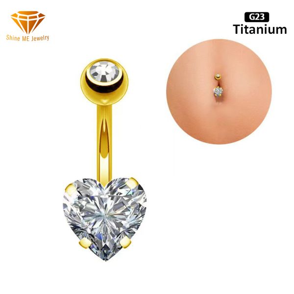 G23/ASTM F136 Titanium Body Piercing Interally Treaded Belly Button Rings Jewelry Sm0021