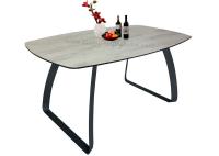 Mesa de jantar fixa laminada HPL Horsebelly pés à moda de 1,6 medidores 8 assentos