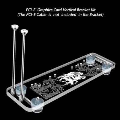 PCI- E 3.0 16X Graphics Card Vertical Kickstand With RGB LED Light For DIY ATX Case