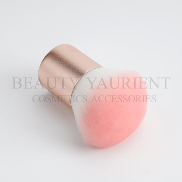 Matte Pink Handle Kabuki Makeup Brush For Pressed Powder Long Lasting