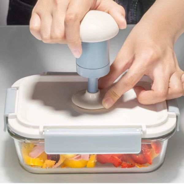 Contenedores de vidrio al vacío para alimentos de 370 ml a 1050 ml con bomba manual