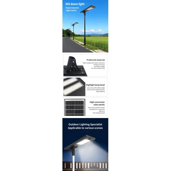 Waterproof Solar Powered LED Street Light