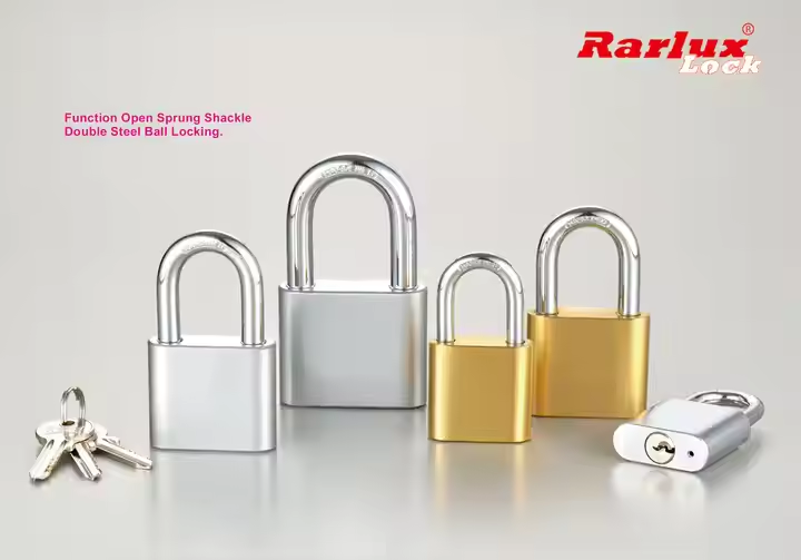 Rarlux Trendy Style Solid Padlock Anti-theft Hardened Steel Shackle Sprung Brass Padlock