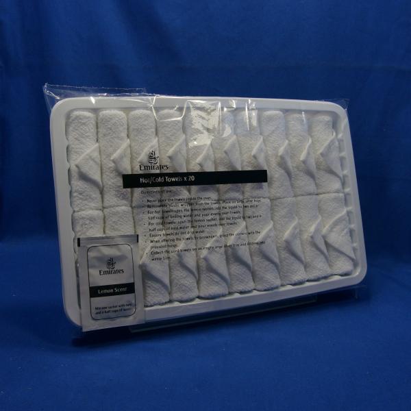 Disposable 20x24cm Hot / Cold Airline Cotton Towel