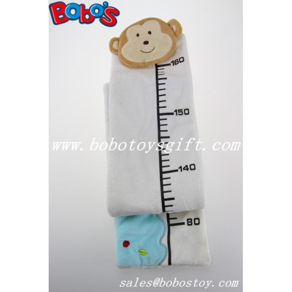 China Factory Kids Height Measurement Plush Wall Sticker Growth With Monkey Head