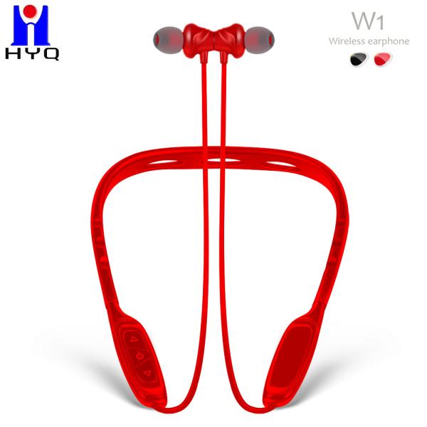 Waterproof Magnetic Neckband Bluetooth Earphones IPX4 Black Red Color