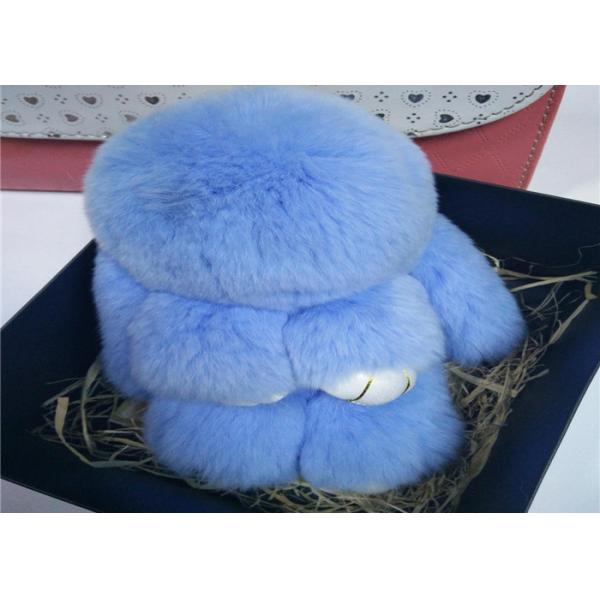 Меха кролика 100% хлопок Кейчайн мягкий ПП неподдельного портативного заполняя для девушек