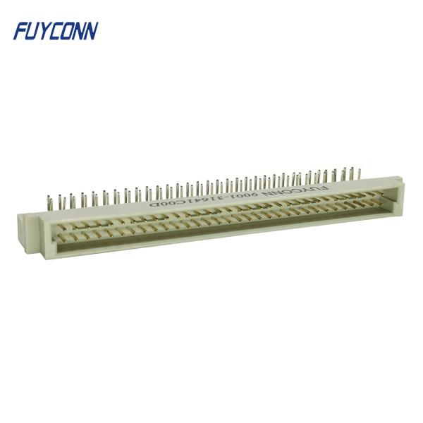 64Pin conector do Euro da tomada masculina do PWB do ângulo direito das fileiras do conector 2 do RUÍDO 41612