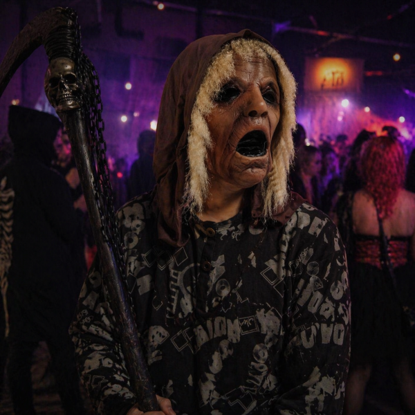 Creepy Masks Designed for Frightening Looks Ideal for Haunted Houses and Spooky Entertainment Venues