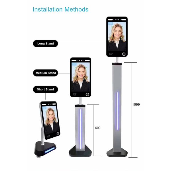 8 Inch Facial Recognition Turnstile Gate with API Electronic Attendance System for Administrative Building and Stadium Security