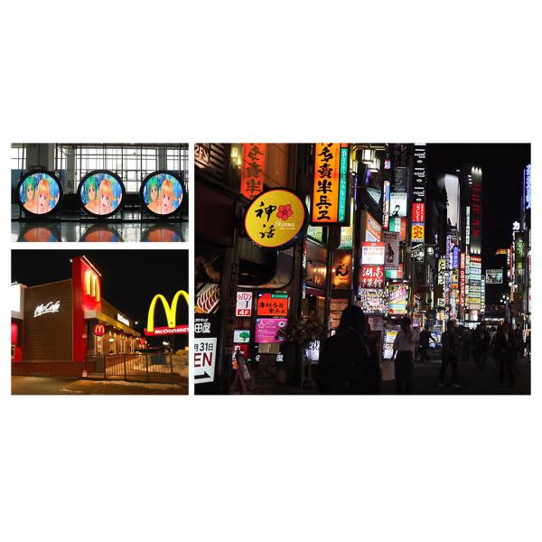 Steel Outdoor Led Display Board , P4.68 LED Circle Display Digital Round Logo Sign