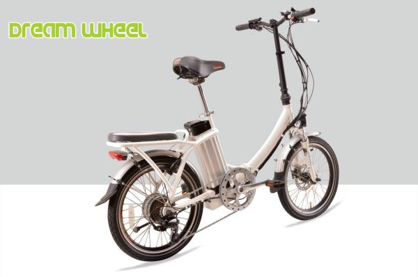 Full Size Electric Folding Bike For Adults , Lightweight Folding Ebikes 21.5kgs