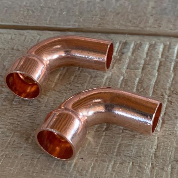 NXF ASTM B280/EN12735/JISH3300 C11000 C12200 DN15-1200 SCH10-XXS LR SR 45° 90° Butt Welding Copper Elbow