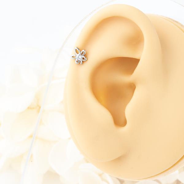 14K piercing du corps en acier inoxydable bijoux or Labret piercing des lèvres bijoux 1,2 mm