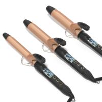 Curvedores de cabelo profissionais revestimento cerâmico PTC aquecimento elétrico portátil 25mm 32mm 38mm