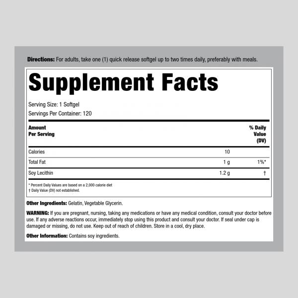 OEM/ODM factory supply healthcare Soybean Lecithin softgels 1200mg for daily supplement