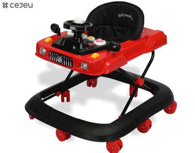 Baby Walker Altura ajustável Rodas de brinquedos removíveis Plegavel Portátil