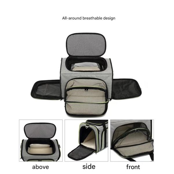 Dogs Cats and Rabbits Cute Pet Supplies Playful Style Chew Play Sleep Functions Gray Cationic Polyester Multi-Purpose Outdoor Travel Carry HandBag