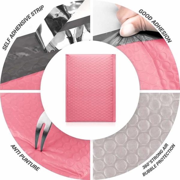 CTCX Pink Plymor Mail Bubble Mail Bubble Mailer Bag Shipping Plastic Bubble Mailer Envelope Padded Envelope Postal Packages