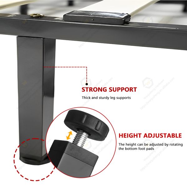 Customizable Size Solid Design Support Pads Metal Bed Frame with extra Slats for Furniture Parts