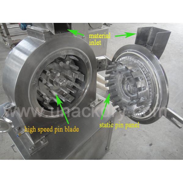 GMP Pin Mill Grinder , 20-120mesh Bean Stainless Steel Pulverizer