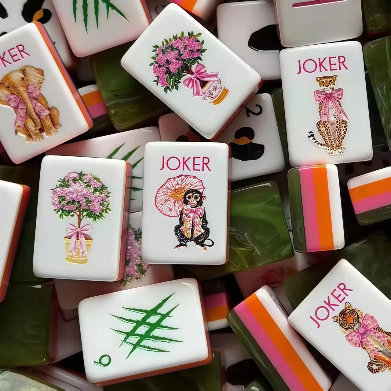 Premium 4-Layer Acrylic American Mahjong Set — 160 Engraved Tiles, Luxury Crystal Clear Finish, Portable Game Night Gift.