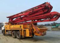 Diesel Used Putzmeister Concrete Pump Truck 37M 4 Boom 287KW Power