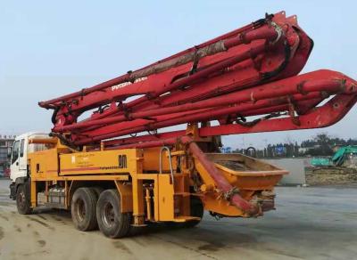 Diesel Used Putzmeister Concrete Pump Truck 37M 4 Boom 287KW Power