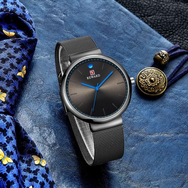 Quartz Movement Mens Stainless Steel Watches Alloy Case 3 Atm Water Resistant