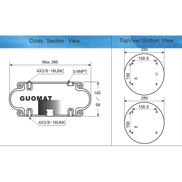 Solo Firestone W01-358-7094 WO13587094 de la amortiguación de aire con resorte de goma enrevesada