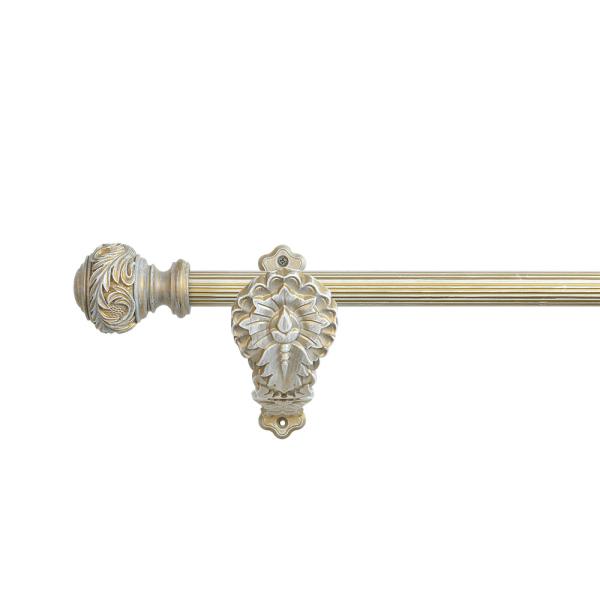 Painted Surface Treatment Metal Pipe Curtain Rods Customized Length For Hotel Renovation