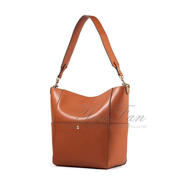 Premium Tote Shoulder Bag vegan leather bucket bag