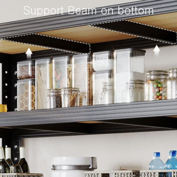 Storage Shelves Adjustable Garage Shelving Heavy Duty Metal Utility Rack Unit for Warehouse Pantry Kitchen