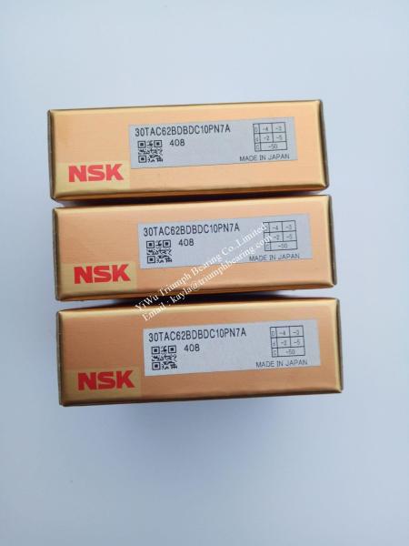 NSK High Precision Angular Contact Ball Bearing  30TAC62BDBDC10PN7A ( One set of 3 pcs)