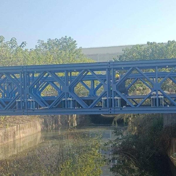 Steel Deck Timber Deck Structural Steel Bridge Q235 Single Lane 4.2m
