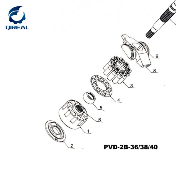 Excavator Hydraulic Parts PVD2B36/38/40 Series Hydraulic Pump Parts