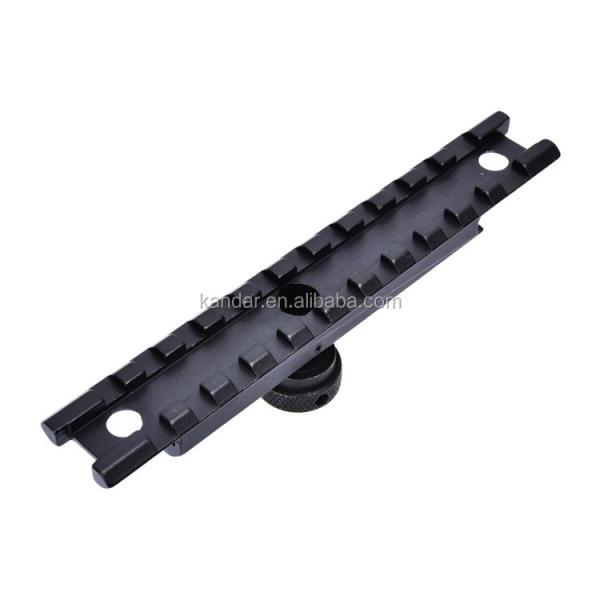 Hunting Black 11mm to 20mm Conversion Adapter Mount with Knurled Thumb Nut Connector