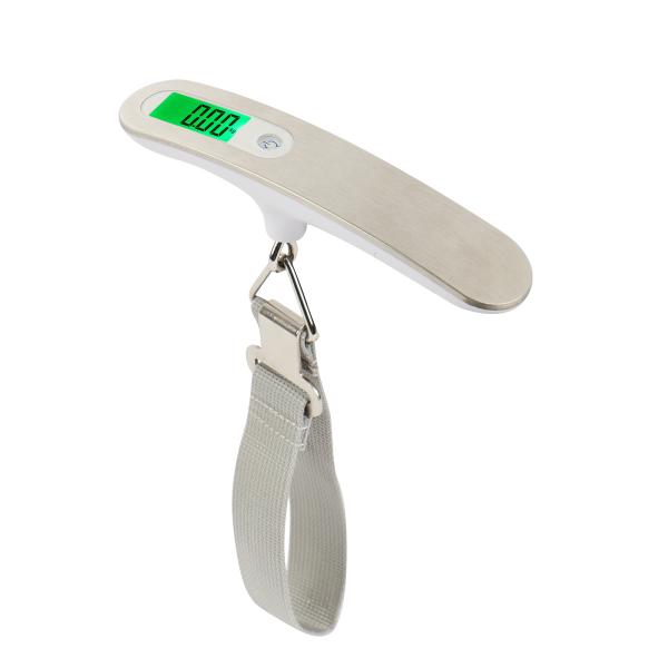 Balance de bagage électronique portable certifiée CE ROHS avec affichage numérique LCD, matériau ABS et acier inoxydable, capacité de 50 kg