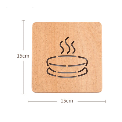 Square Round Tree Trivets Holder Luxury Design Style Wooden Heat Resistant Pads