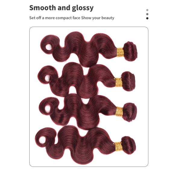 14inch 99j Body 800 Reinforced Vibrant Colored Human Hair Bundles Body Wave