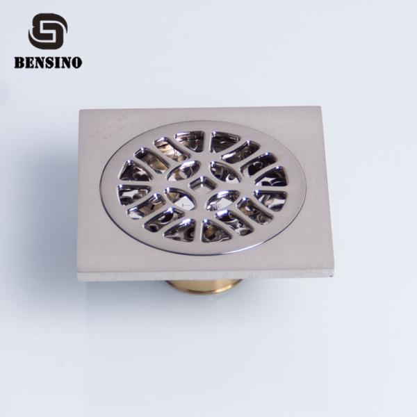 4.9mm Square Clog Proof Brass 10x10cm Kitchen Floor Waste